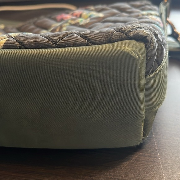 Lug Olive Green/Bouquet Black Color Blocked Quilted Convertible Crossbody RFID - Picture 6 of 14